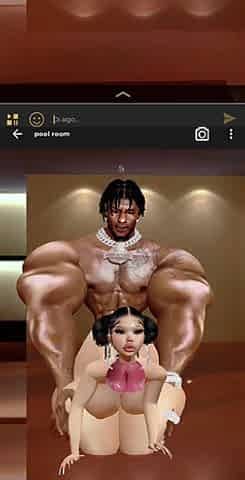 Hard sex with a brunette hair on IMVU