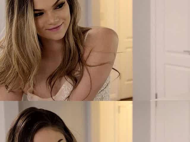 Petite stepsis and teen BFF seduce stud