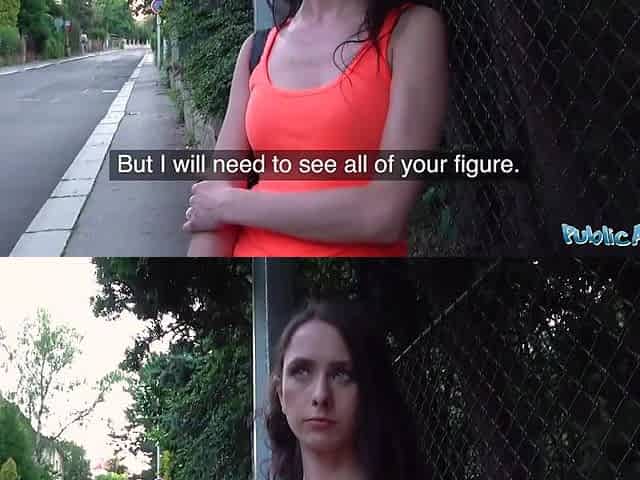 Slim Nymph In Public Train Track Quickie With Lola Black