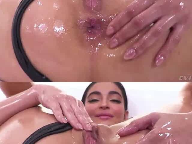 Emily Willis oiled up for days