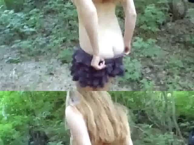 Russian Amateur Babe in Steamy Woods Encounter