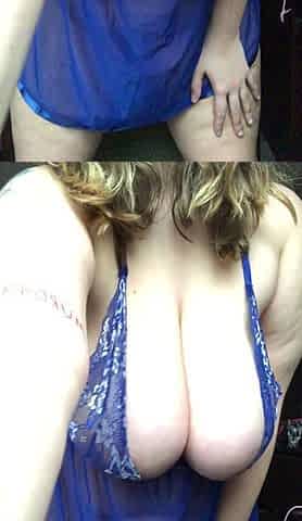 Busty curly brunette with big boobs fucks on couch