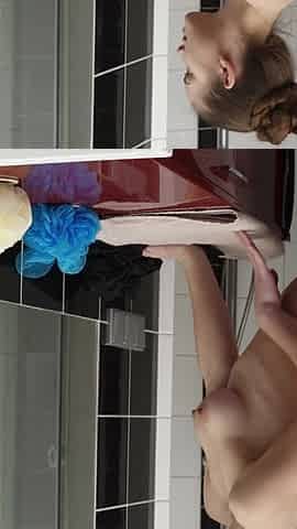 Petite Teen Takes a Hot Soapy Shower