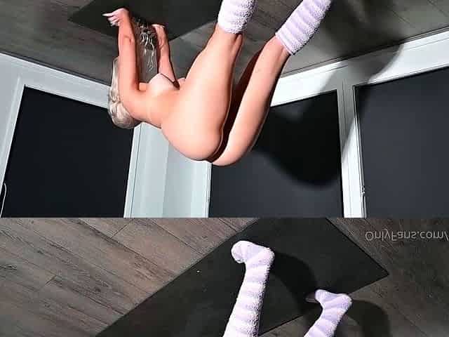 Curly Blonde Teen Records Solo Dildo Masturbation More at