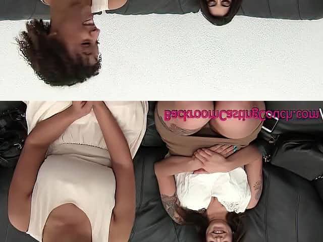 Busty BFFs Interracial Threeway Casting