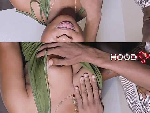 Pleasing black playgirl gets piped down by huge Afro rod.