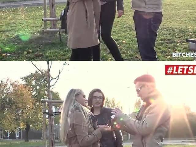 LETSDOEIT - Breasty Tourist Hooks Up With Pair On Christmas