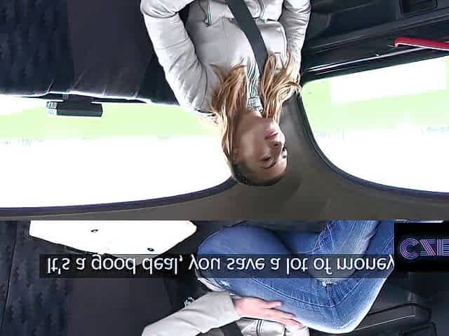 Student takes a taxi ride and gets drilled by the driver - CzechXXX