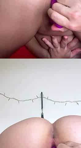 Close up amateur beauty uses her toy to masturbates