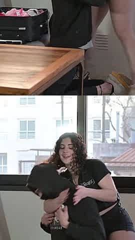 We Found a Thief Sniffing Our Thongs! Creampie