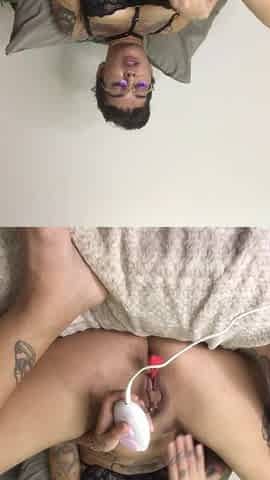preview - shaving my snatch and masturbating my anus at one time
