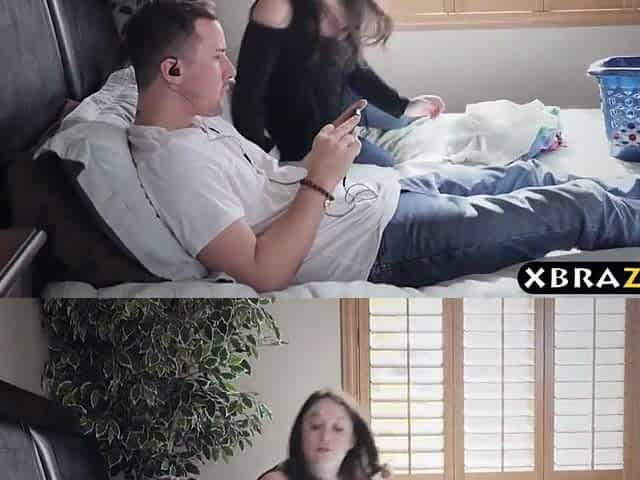 Neighbour bangs golden-haired pornstar with wife right there