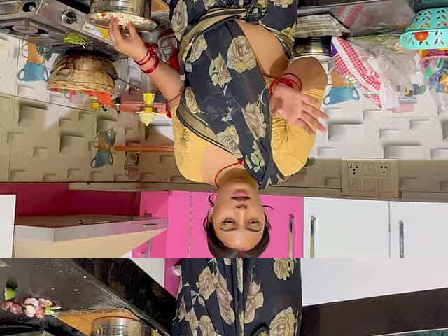 Horny Indian Stepmom In Kitchen Gets Fucked Hard By Stepson While Father At Office