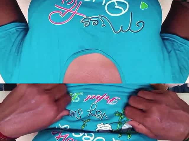 Ammu Showing Boobs with Oil Massage