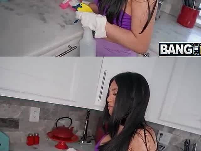 Latin chick Maid Sucks And Screws For Money