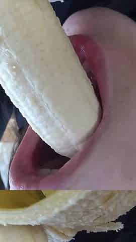 My Indian Stepsister Sucks Banana in Car and Does Mouth Fetish After Sucking Banana and Eating It