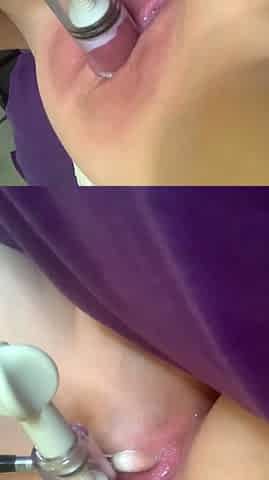 Cummy amateur pussy close up