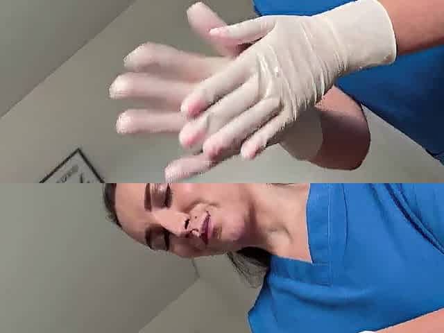 Sexy Masseuse Puts On Latex Gloves For A Ribald Pleased Ending Spunk flow