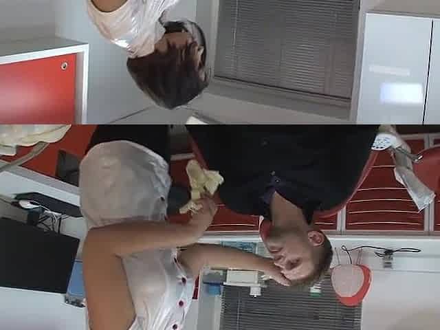 The dentist gets screwed in her office!
