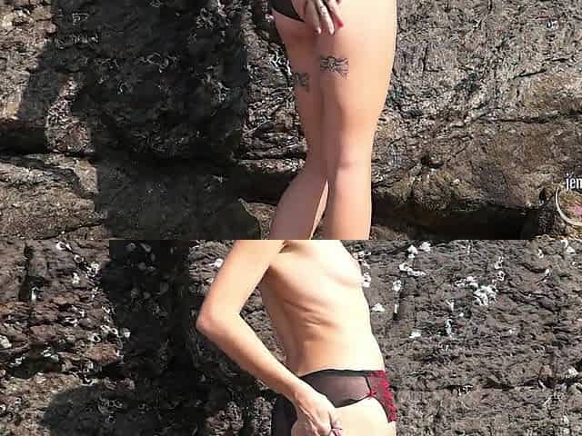 Jenny rips her raiment, sucks and has sex in real public place.