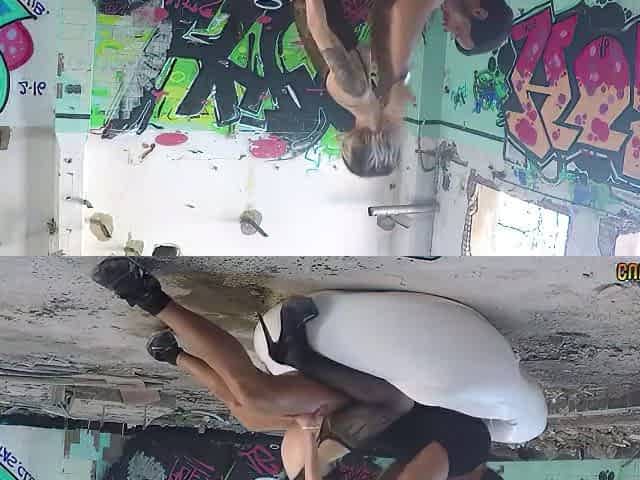 Petite Blonde Babe Fucked Hard In Public And Facialed