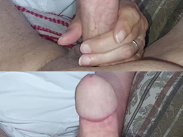 186 Hornyman11 breasts and schlong tugjob