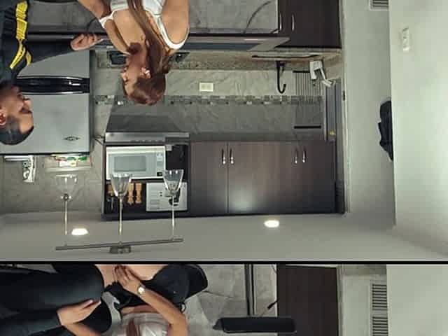 MILF Latina Back From Biking, My Horny Wife Sucks My Cock and Makes Me Cum All Over Her Big Tits