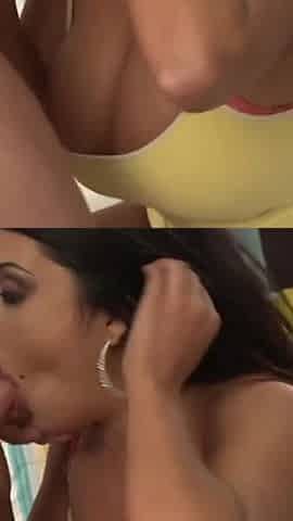 Busty stepmom takes big cock in her wet pussy!