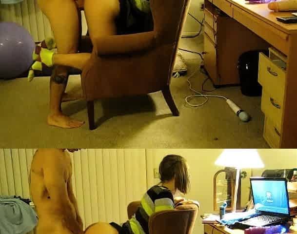 Amateur brunette doggystyle fucks a big cock