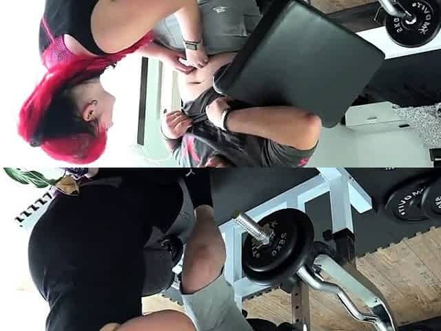 Skinny brunette MILF sucks and fucks a big cock