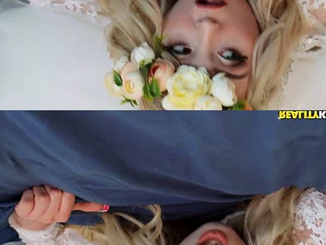 MILF bride Kit Mercer and teen girl go lesbian