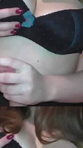 Fucking my stepsister's big tits and handjob, amateur sex