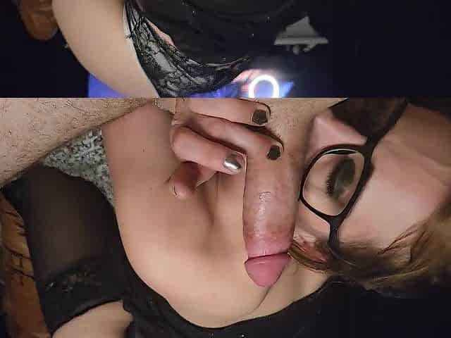 cheating step mommy sneaks downstairs to suck some weenie