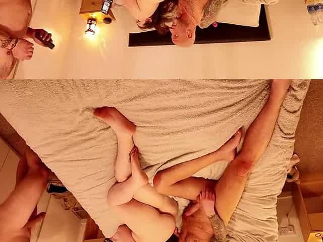 Husband Helps Friend Fuck Wife With A Helping Hand Job
