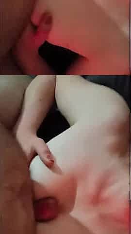 My lesbo roommate tries a titty screw for the 1st time with a real dick
