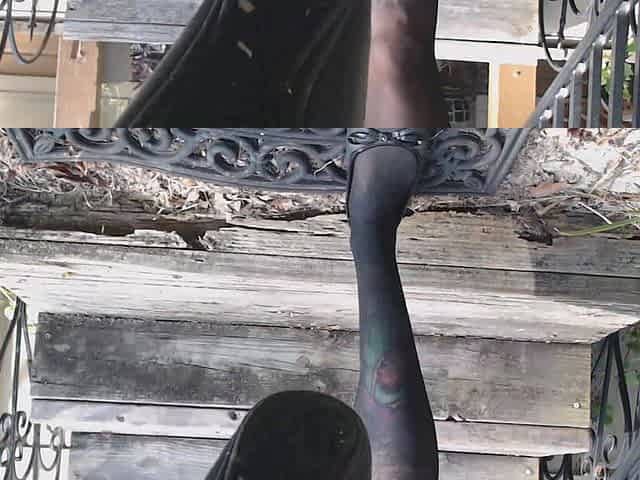 Outdoor Foot Stomping on Stairs in Flats