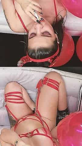 Free POV Devil Smoking Pop Red Balloons