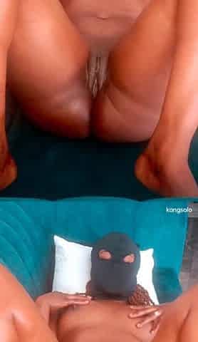 Flawless twat Black masturbation
