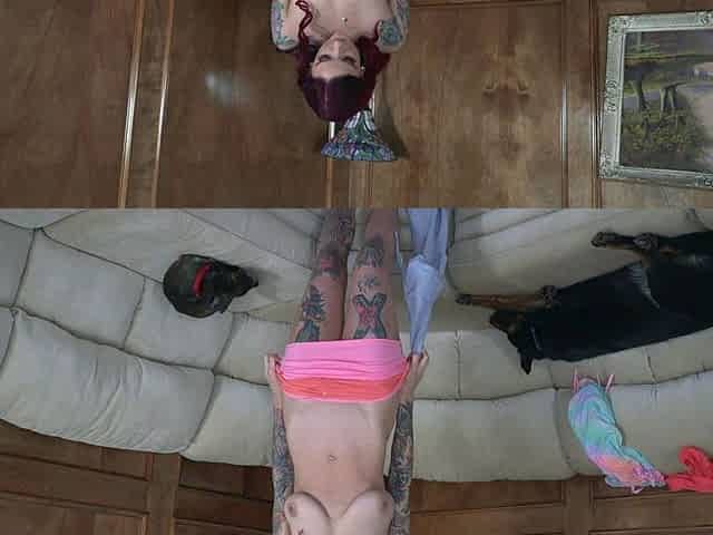 Solo pussy toying redhead close up action