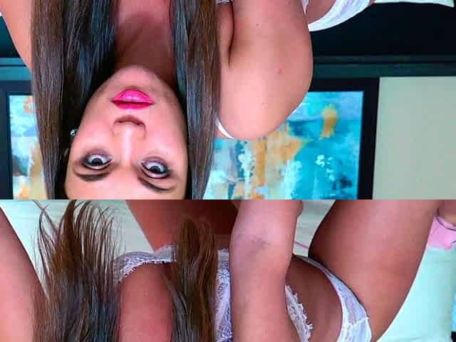 Brunette seductress working her big boobs and hot ass