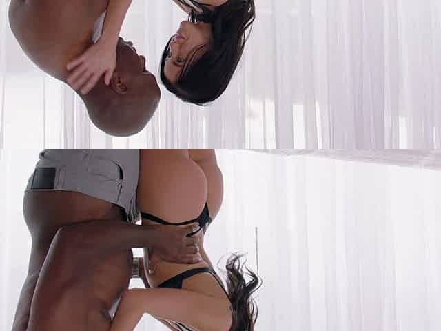 Megan Rain, Kira Noir, and Mandingo in a sensual interracial threesome