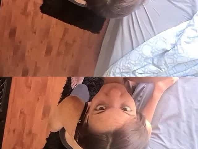 Skinny Brunette's POV Morning Blowjob