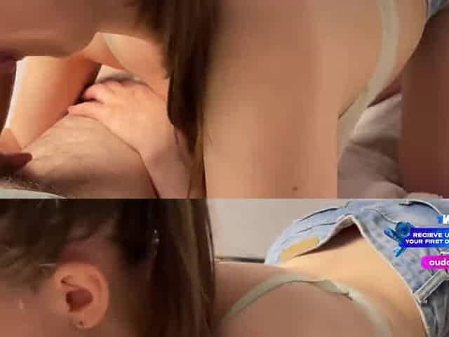 Hot sub blows stepbrother's ample penis - best porn ever!
