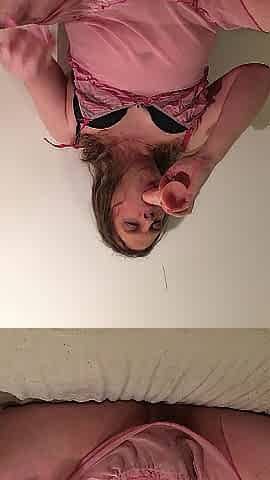 Sissy Bitch Dana screws her mouth.