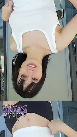 wetting my white cotton sleeveless shirt in the pool - elixir elf shorts