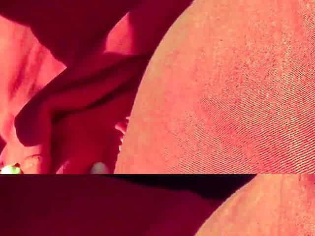 MILF plays with cock in the car