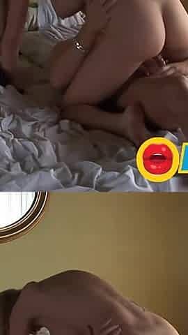 Brunette and blonde milf with small tits pleasing big cock for anal sex