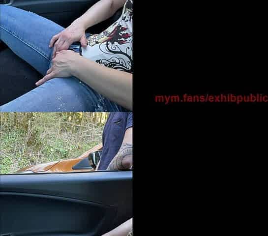 dogging in a car with a voyeur, spunk fountain, climax, nanoufrance