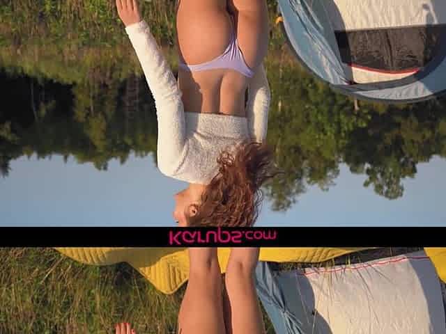 Consummate Redhead is a Pleased Camper in The Outdoors