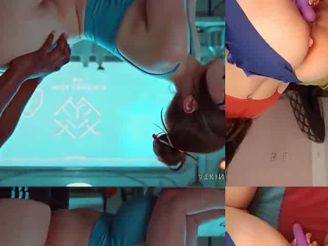 Having sex with a cute breasty nerd - Masturbating with AI